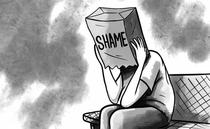 스스로 가장 사랑해야 할 사람들에게 상처를 주었다는 수치심